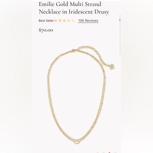 Kendra Scott Gold multi chain necklace